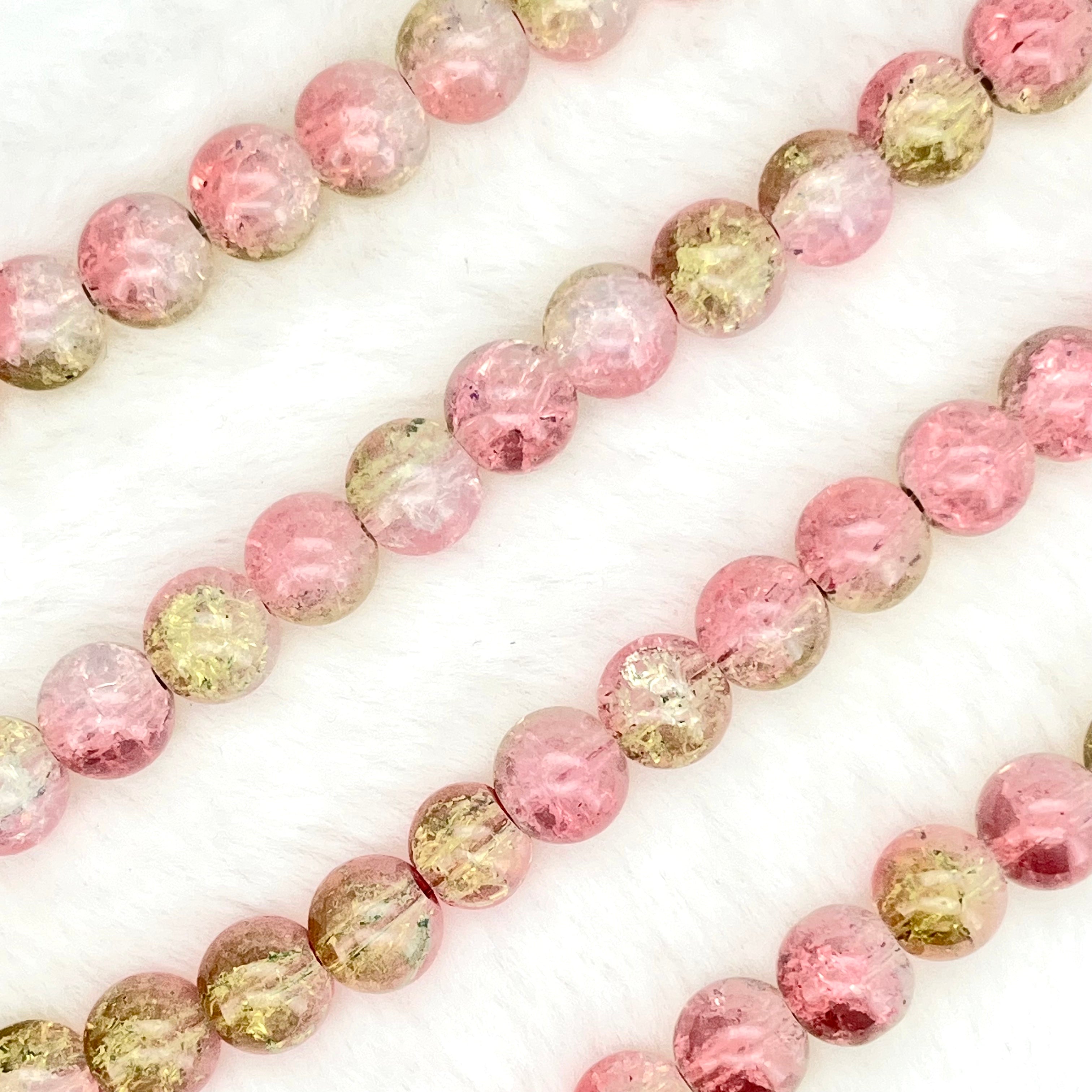 10MM Crackle Glass Beads Strands