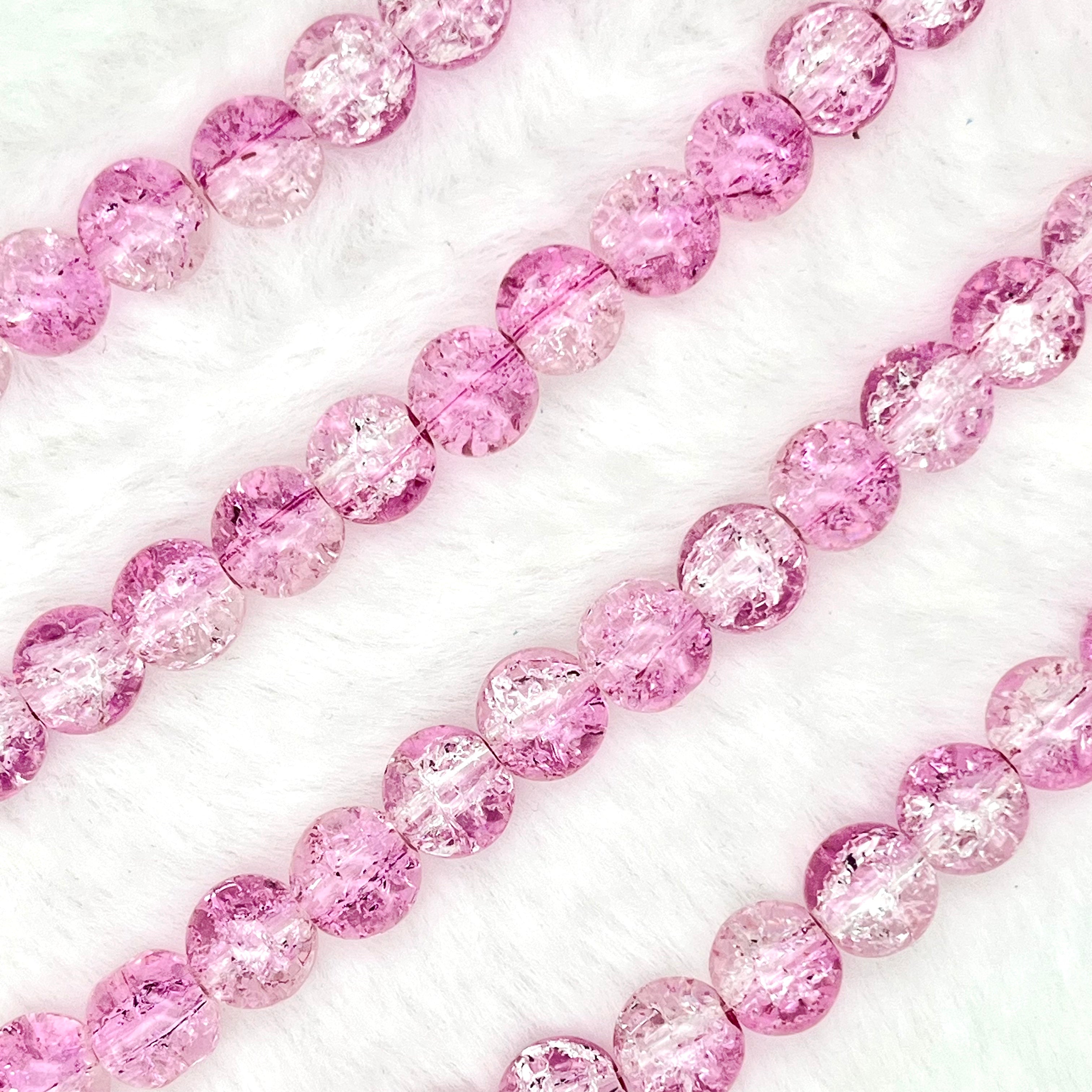 10MM Crackle Glass Beads Strands
