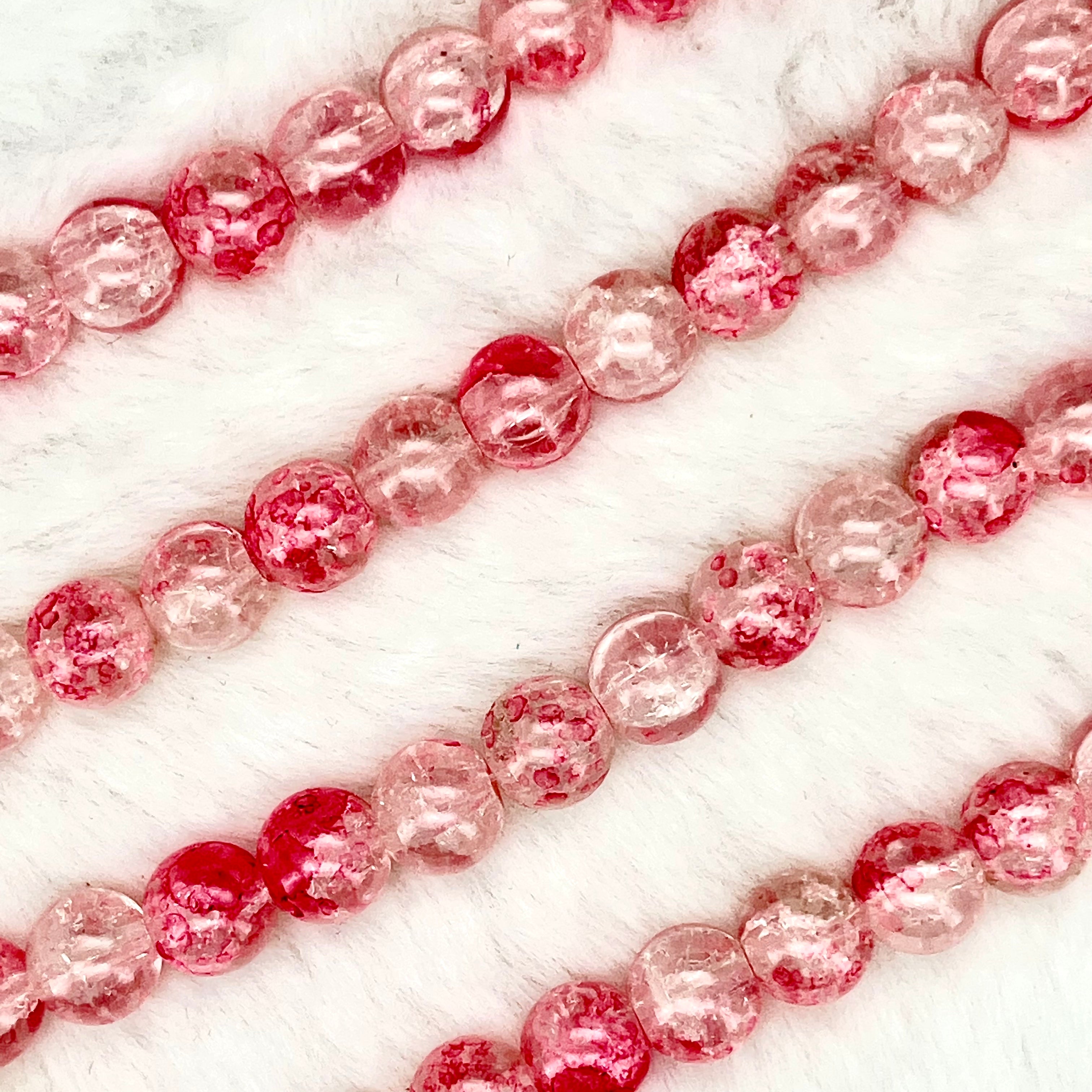 10MM Crackle Glass Beads Strands