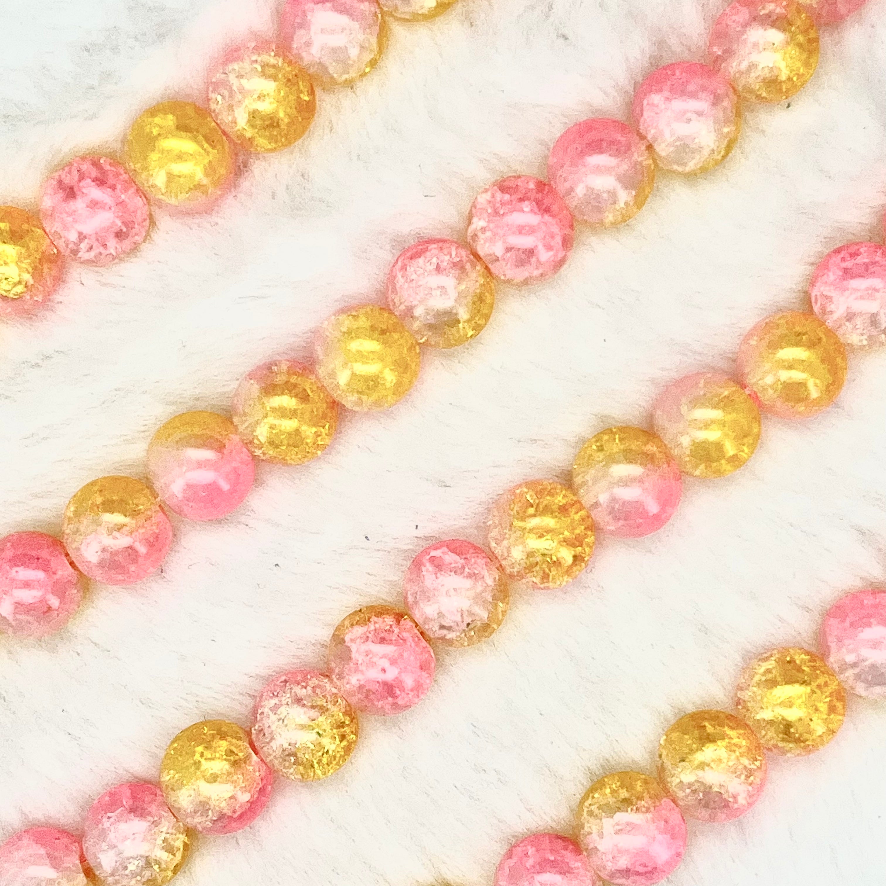 10MM Crackle Glass Beads Strands