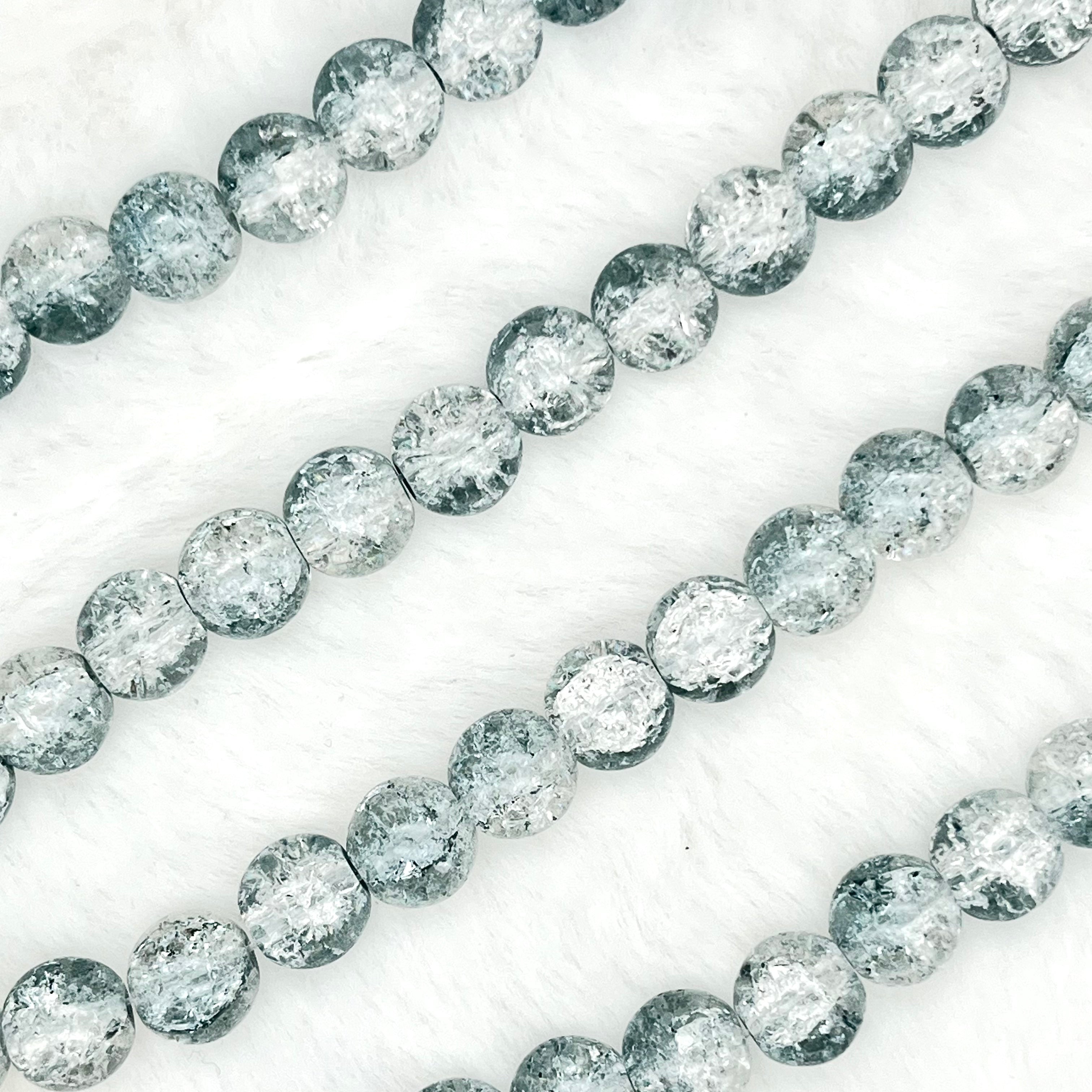 10MM Crackle Glass Beads Strands