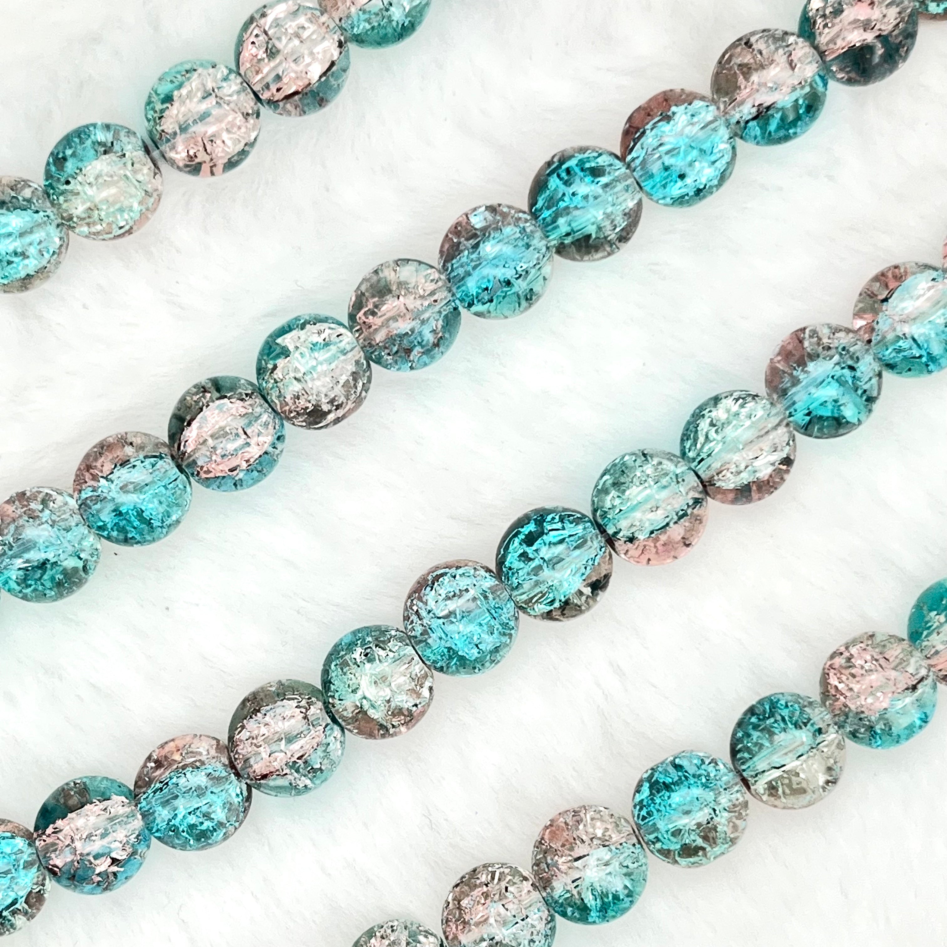 10MM Crackle Glass Beads Strands