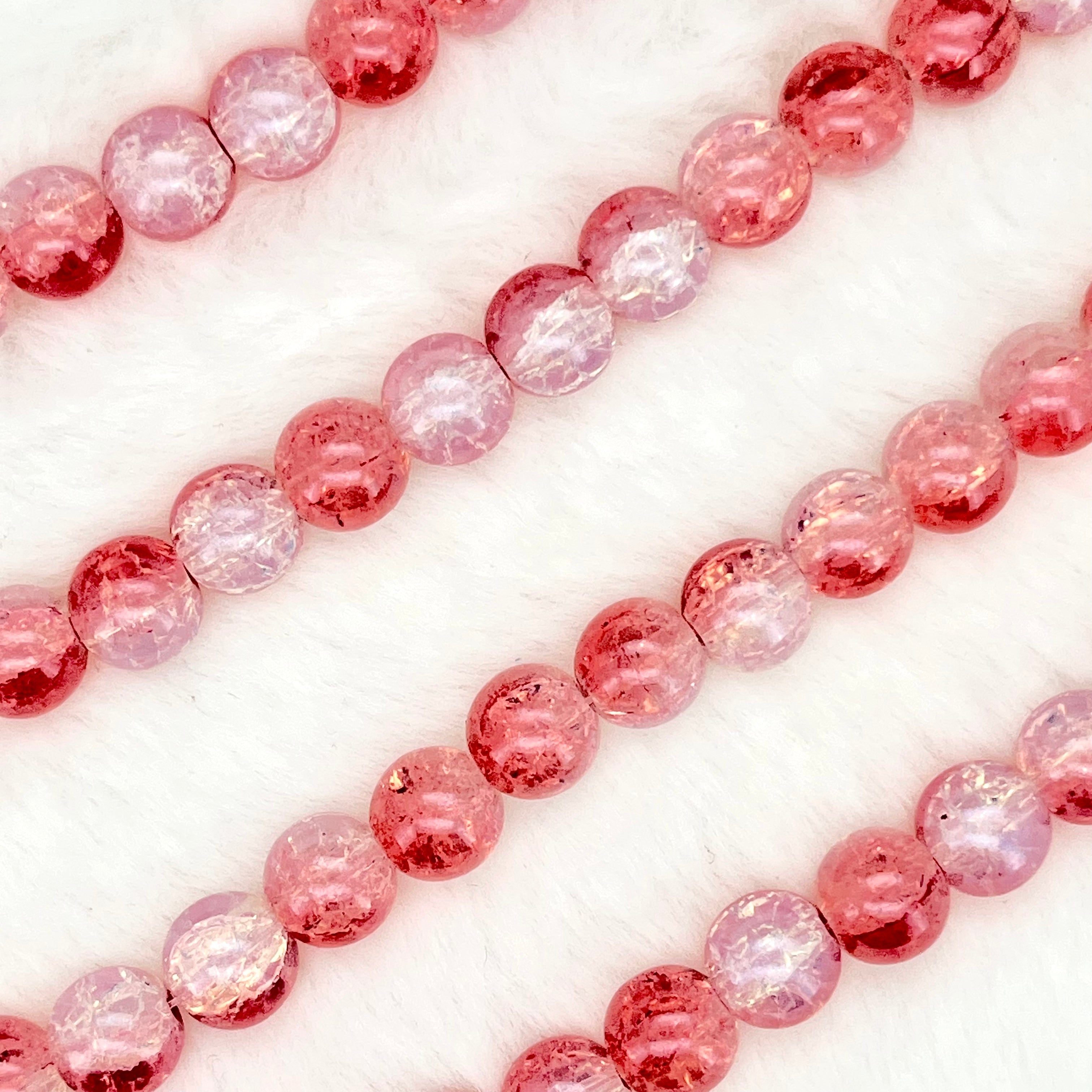 10MM Crackle Glass Beads Strands
