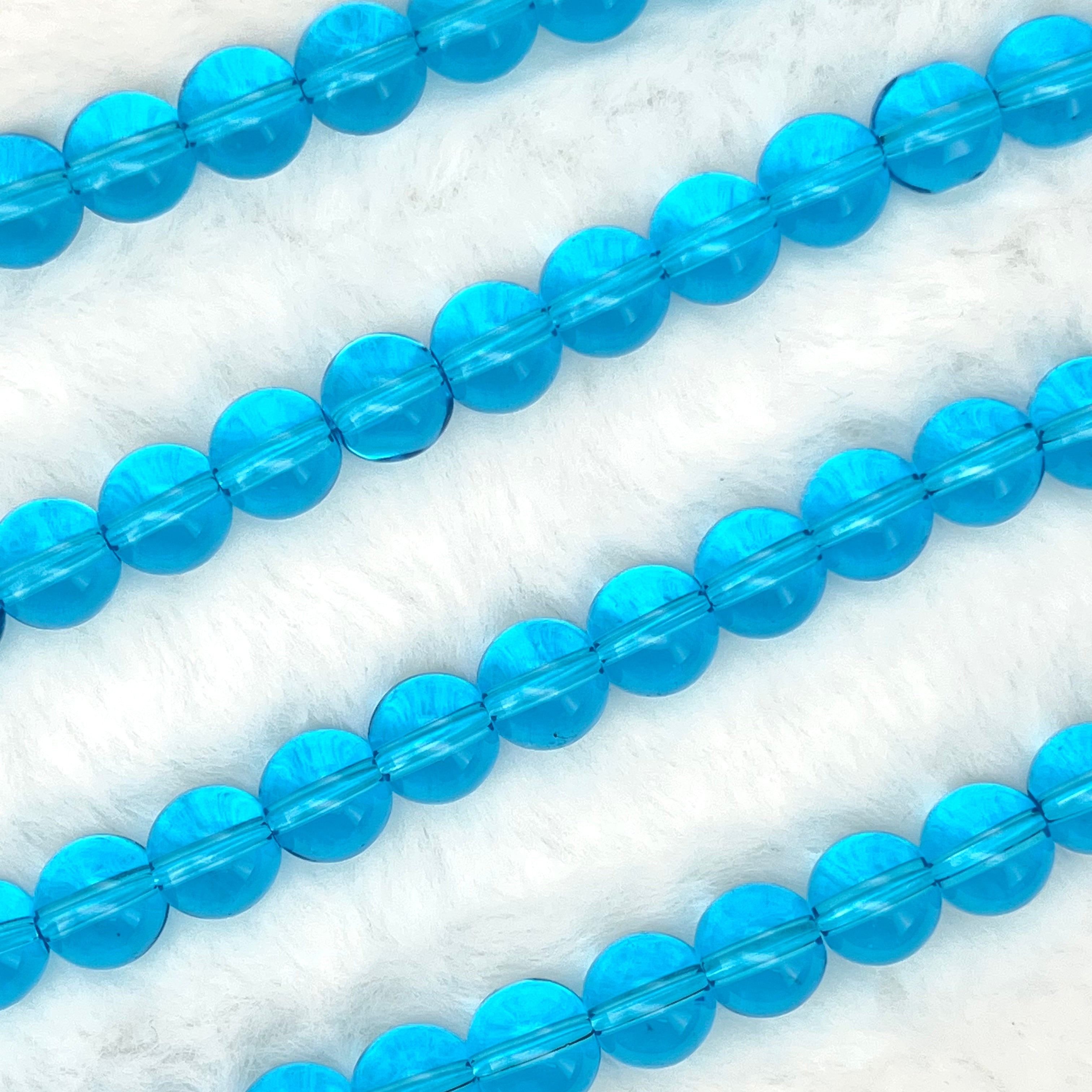 10MM Transparent Glass Beads Strands