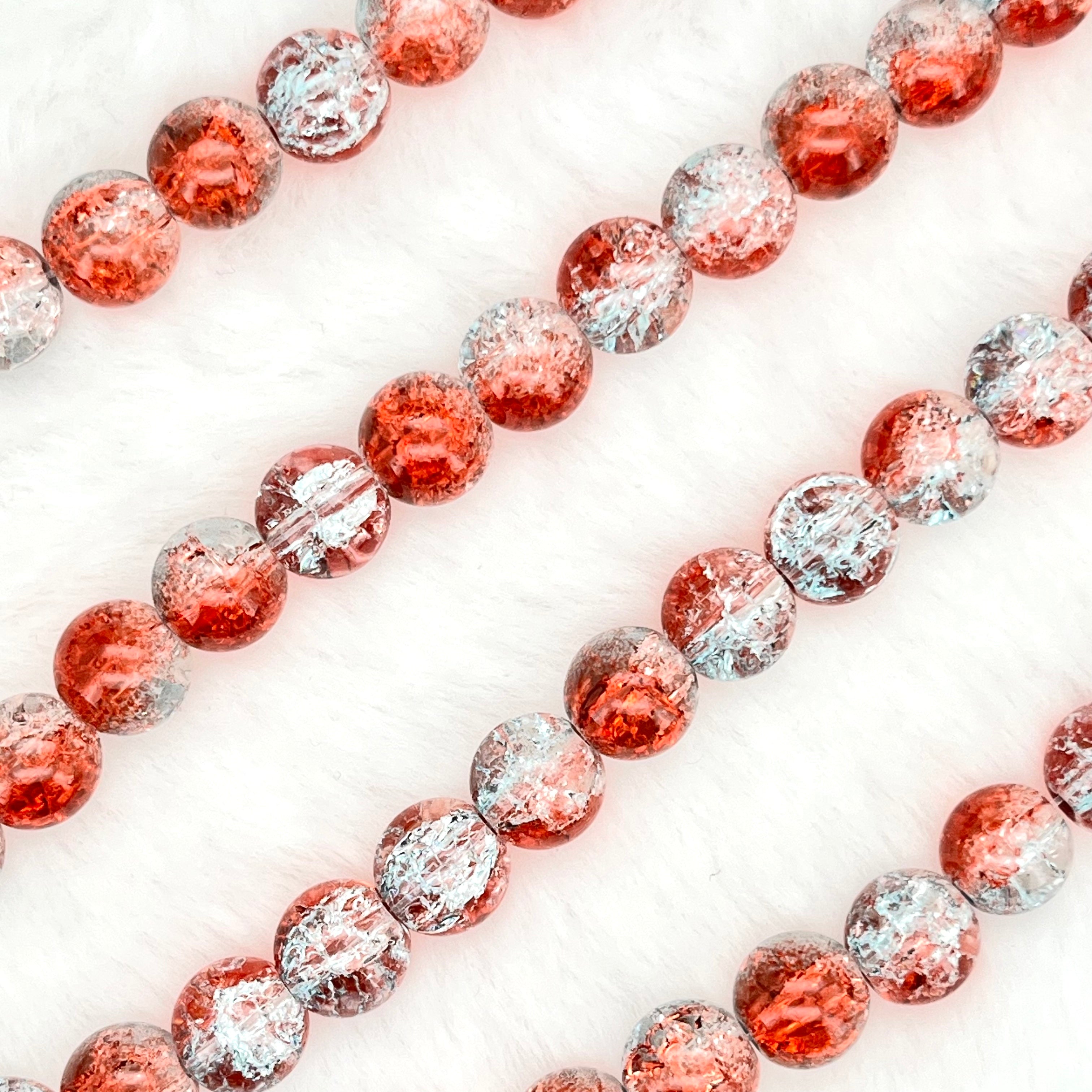 10MM Crackle Glass Beads Strands