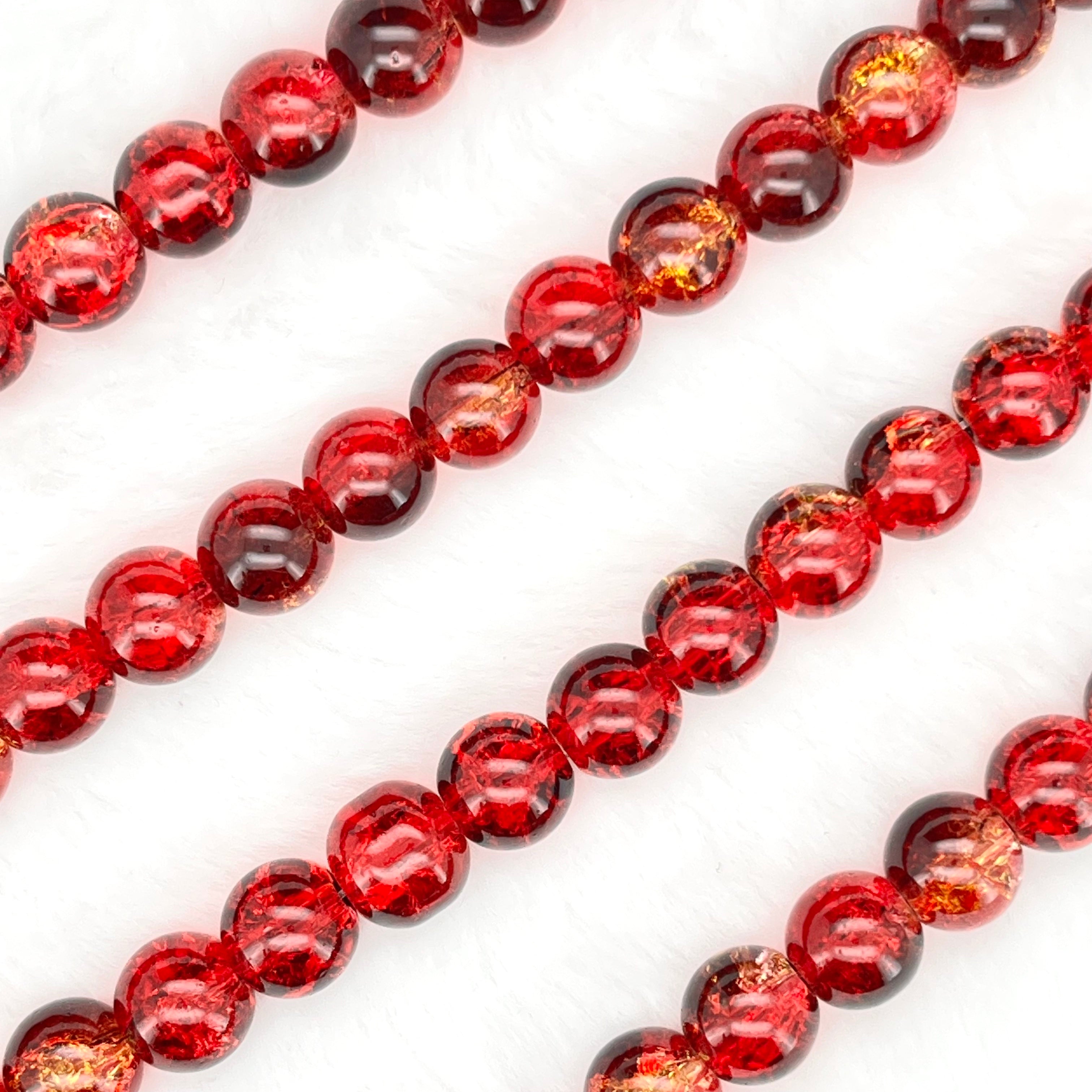 10MM Crackle Glass Beads Strands