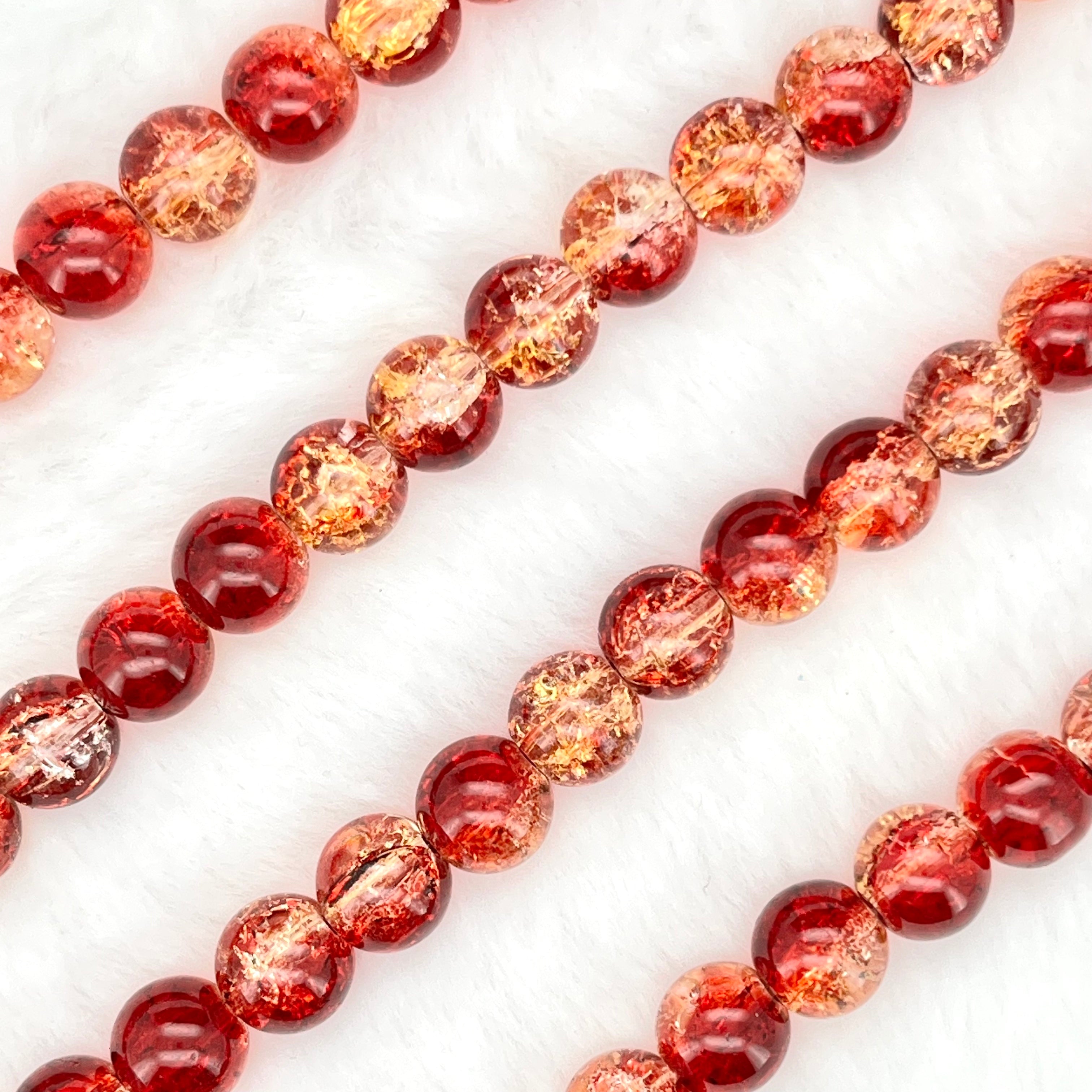 10MM Crackle Glass Beads Strands
