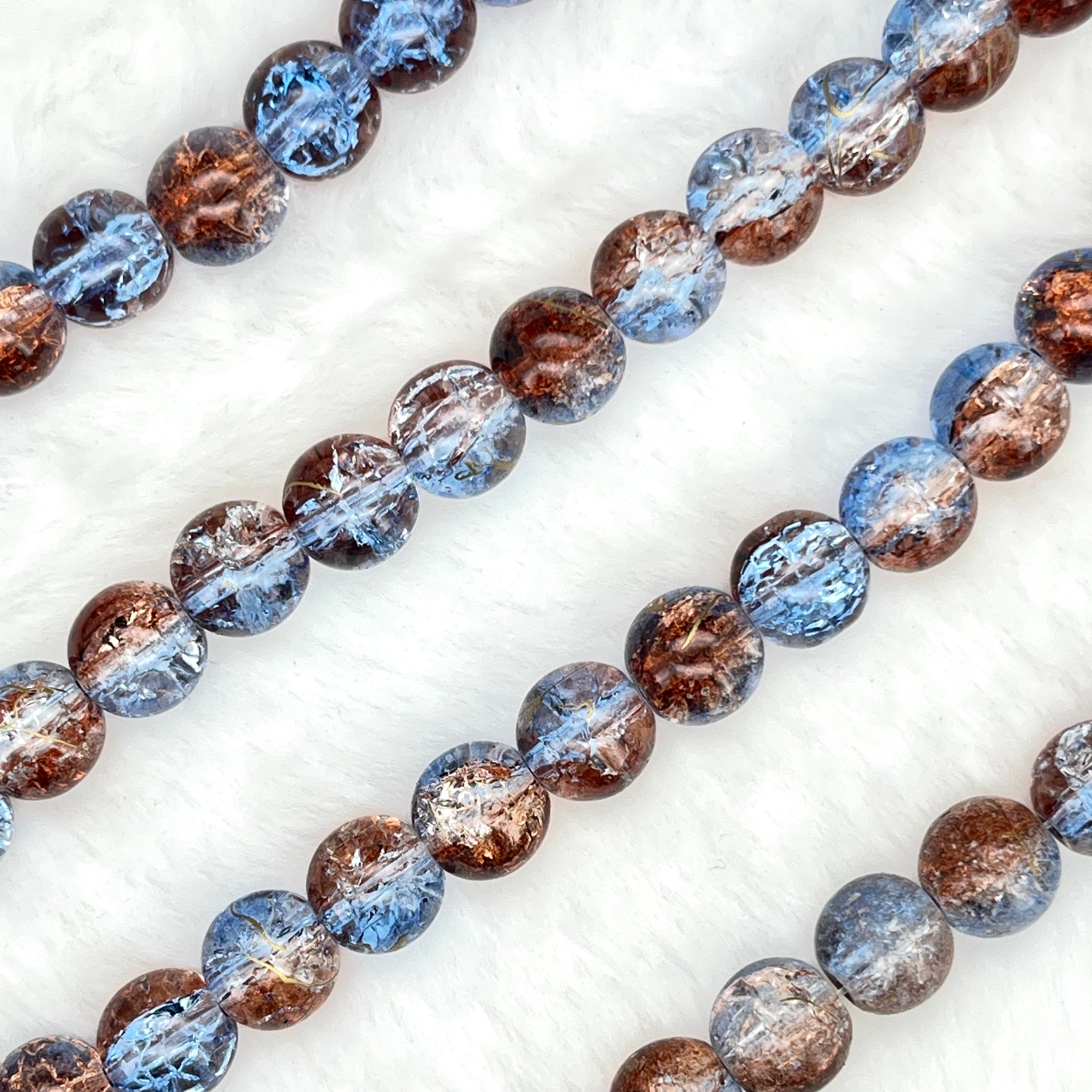 10MM Crackle Glass Beads Strands