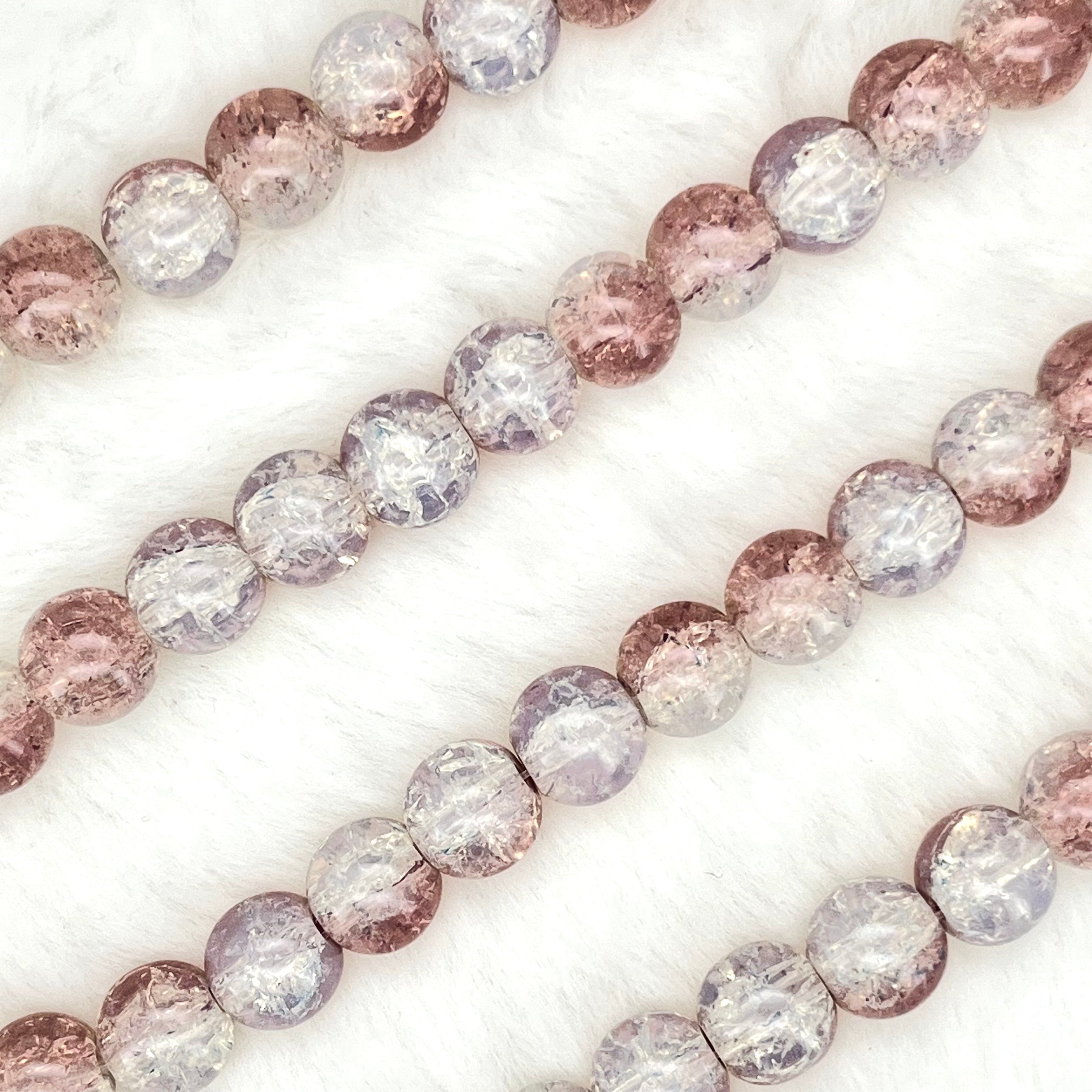 10MM Crackle Glass Beads Strands