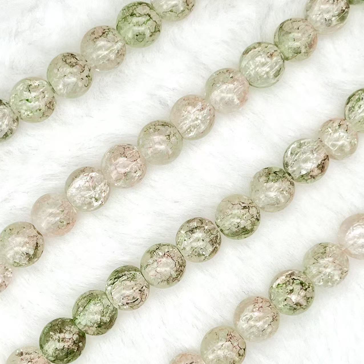 10MM Crackle Glass Beads Strands