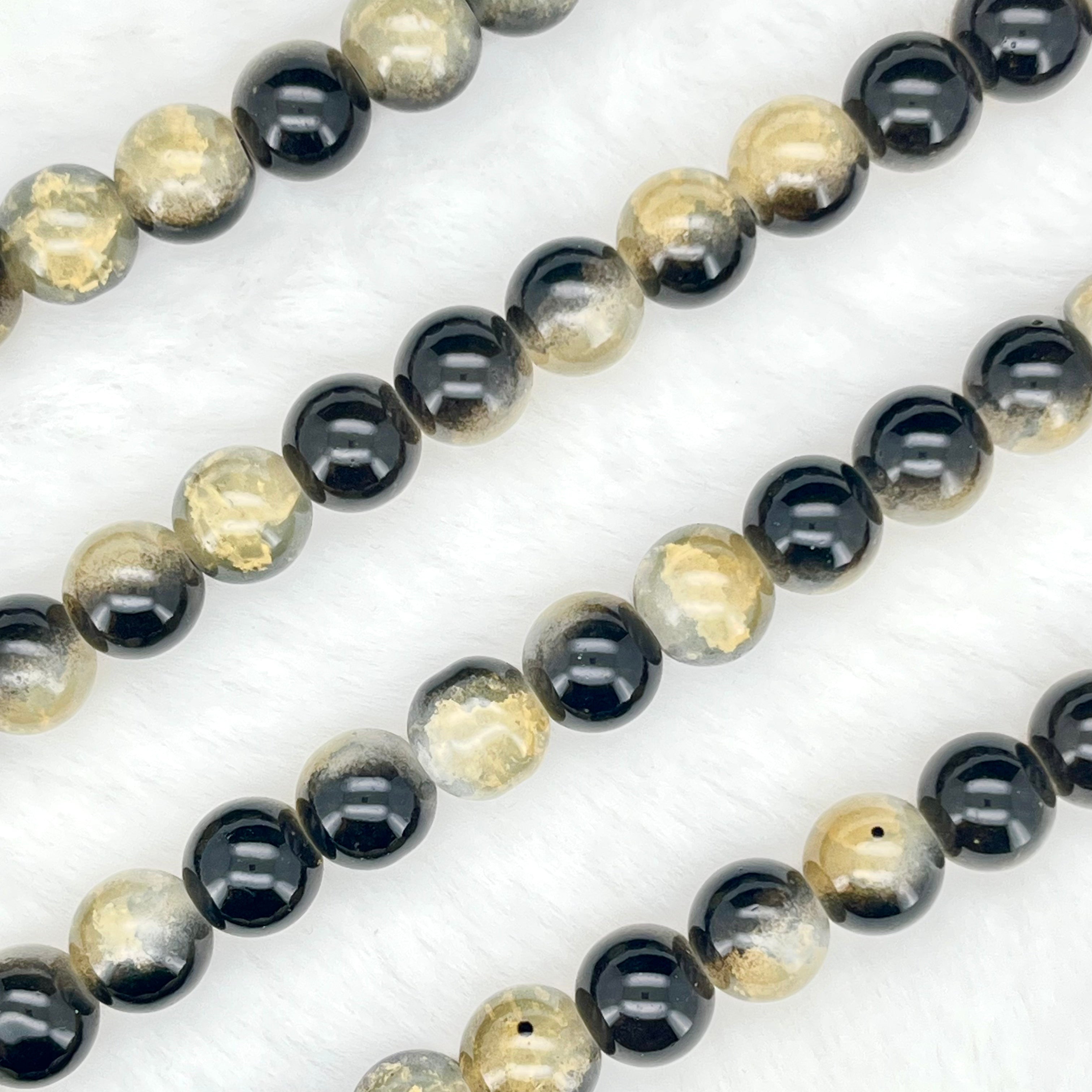 10MM Crackle Glass Beads Strands