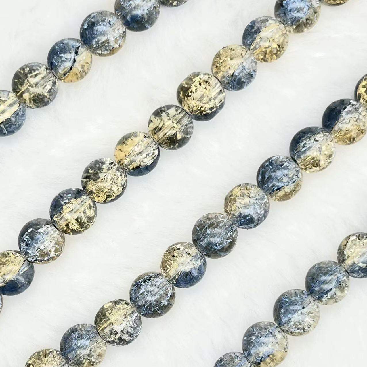 10MM Crackle Glass Beads Strands
