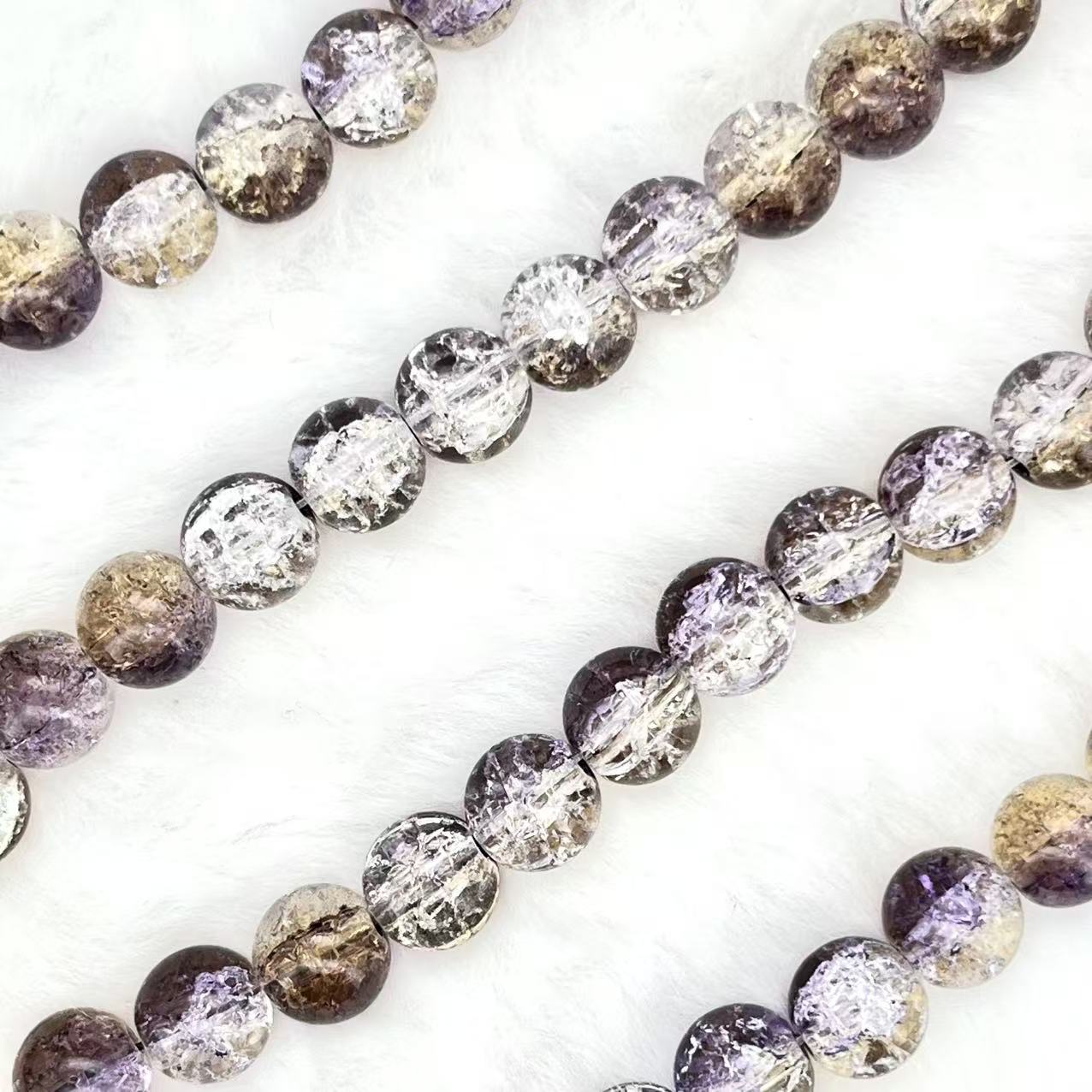 10MM Crackle Glass Beads Strands