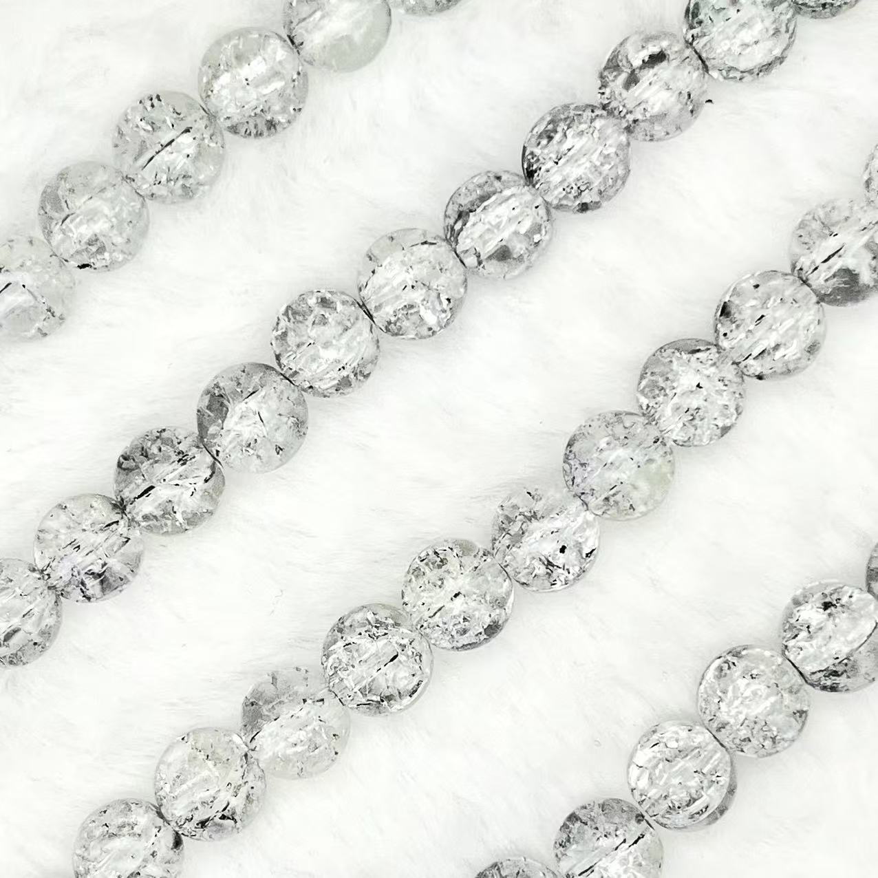 10MM Crackle Glass Beads Strands