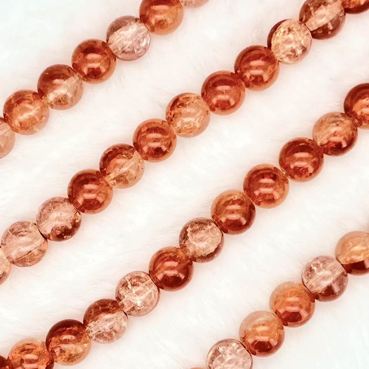 10MM Crackle Glass Beads Strands