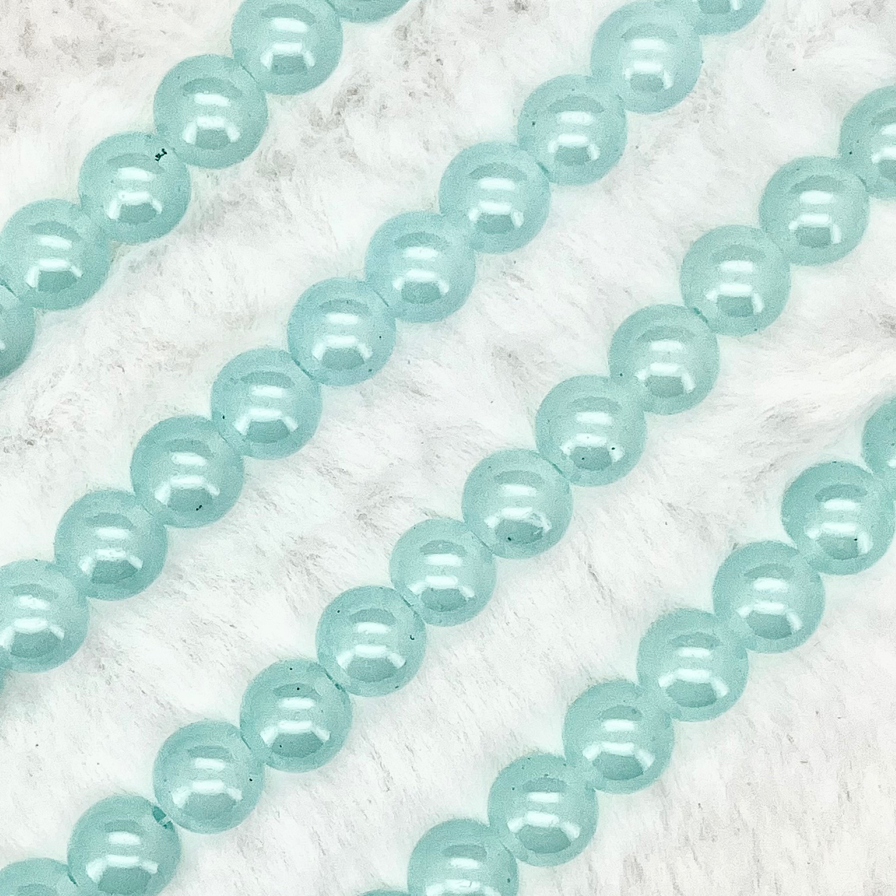 10MM Milky Glass Beads Strands