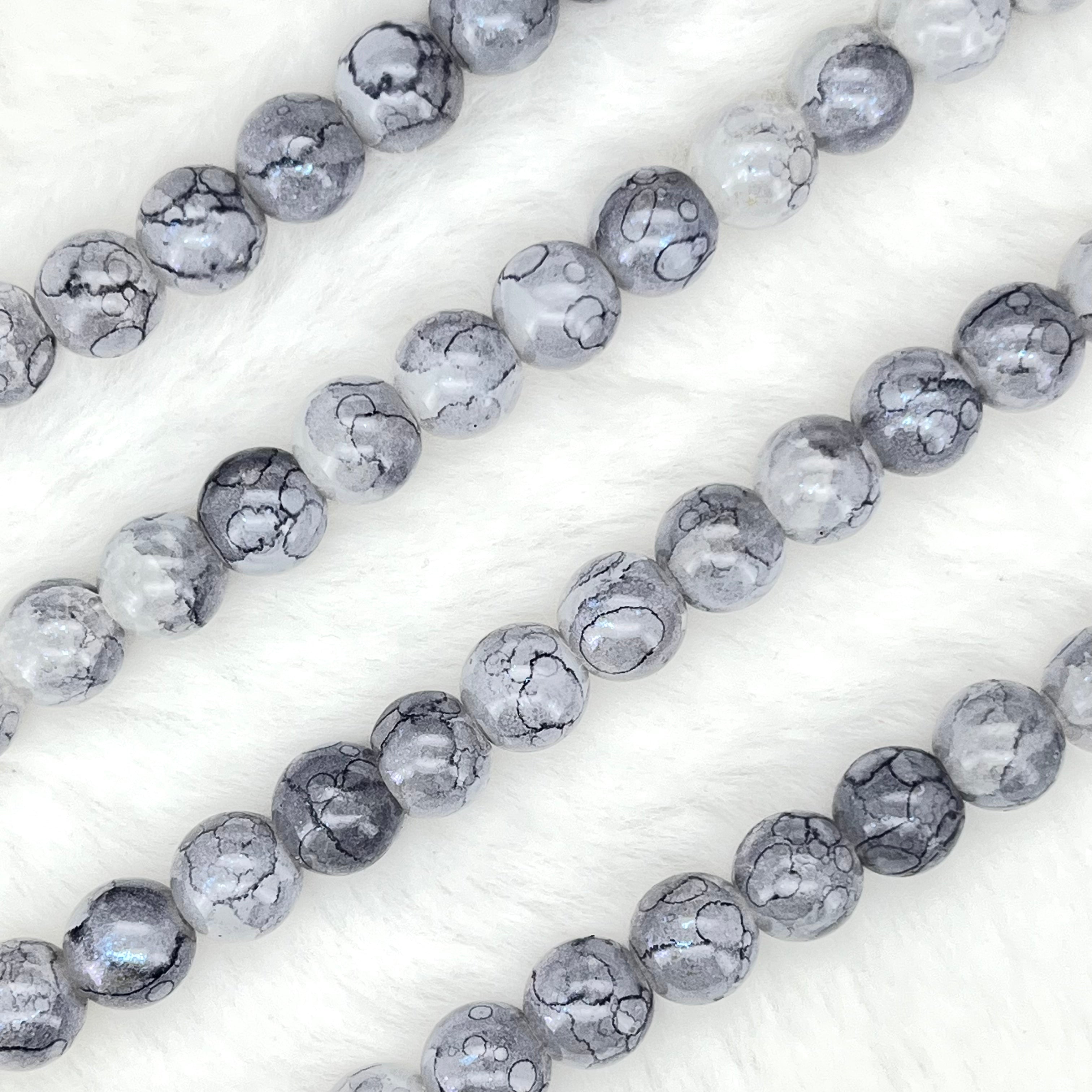10MM Crackle Glass Beads Strands